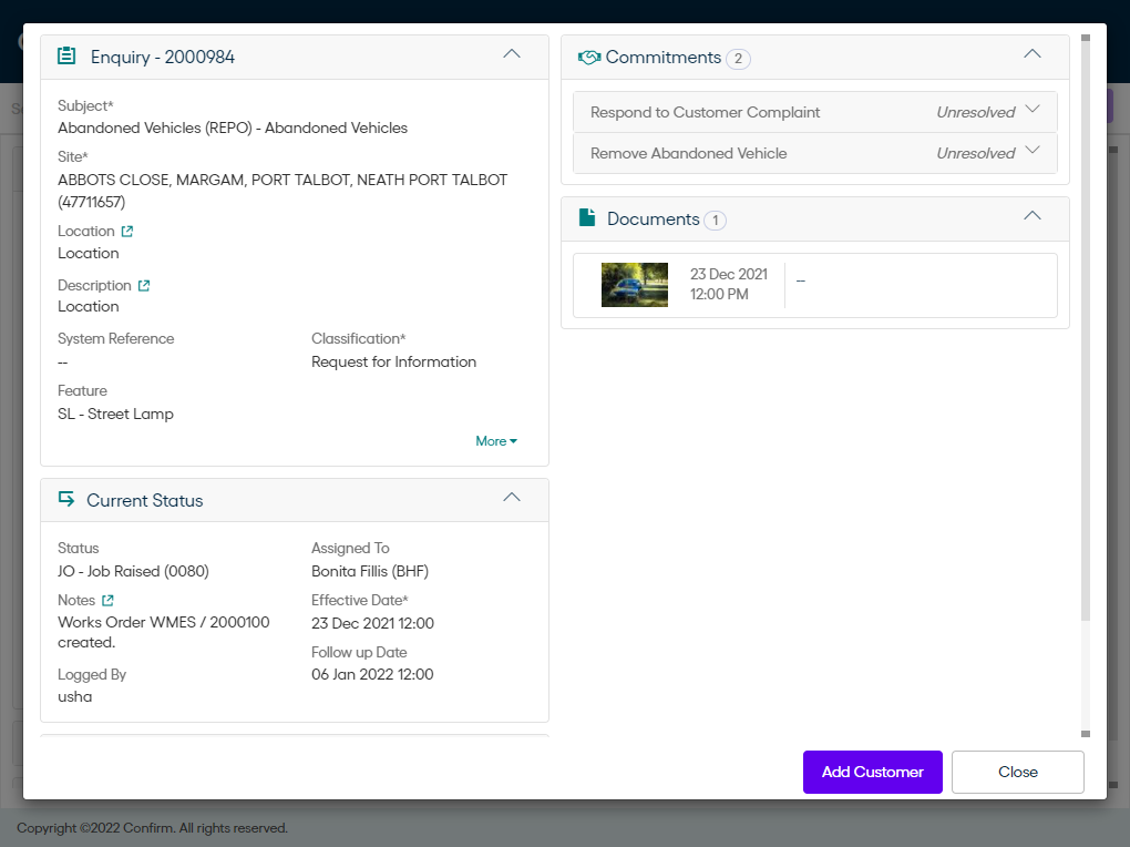 Customer Services Add Customer